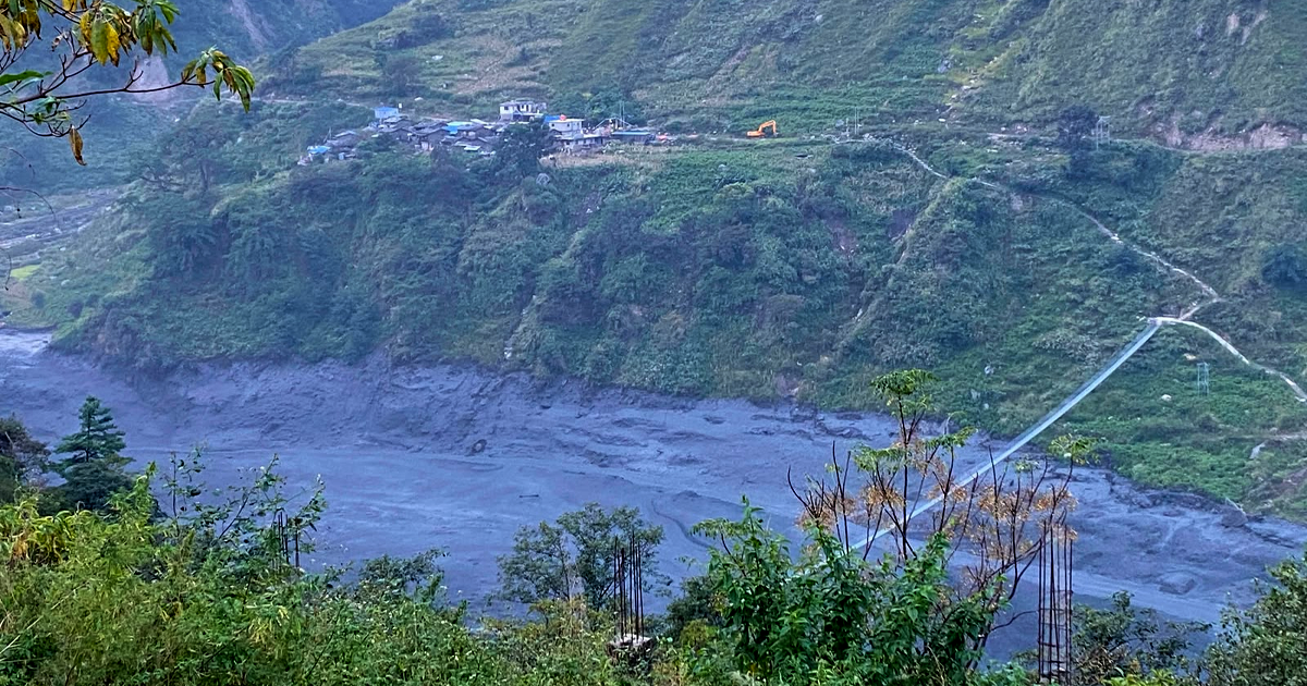बुढीगण्डकी नदीमा आएको बाढीले चार जलविद्युत् आयोजनामा क्षति