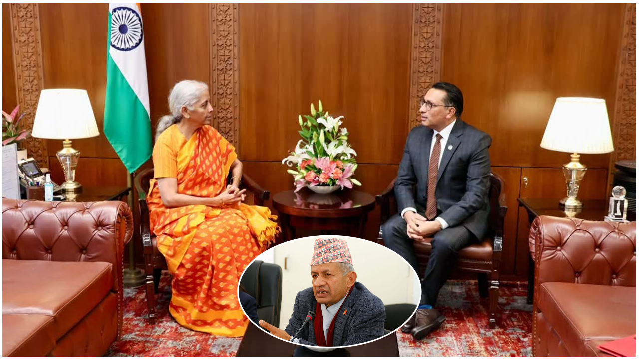 अर्थमन्त्री वाग्लेको भारत भ्रमणमा नेपाली झण्डा नदेखिएपछि ज्ञवालीले उठाए प्रश्न